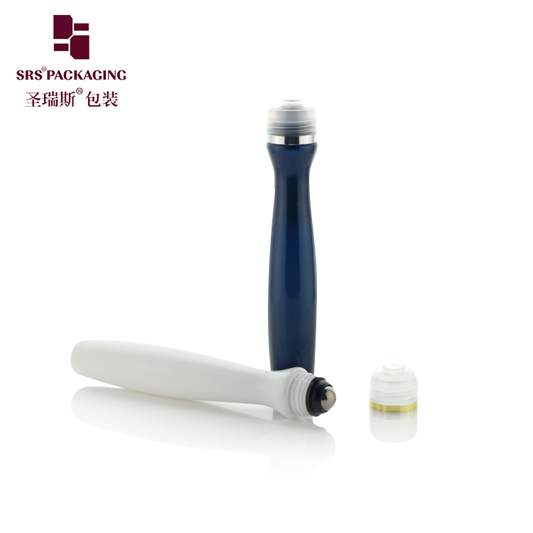 15ml PETG Roll On Bottle Slim Curved Body Stainless Steel Ball for Essential Oil Aromatherapy Liquid