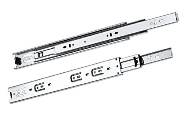 Full Extension 3 Fold Ball Bearing Drawer Slides 45mm Iron Steel material