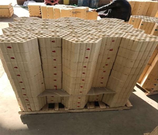 12 Holes Checker Fire Clay Bricks , Lattice Insulating Fire Brick For Hot Blast Stove