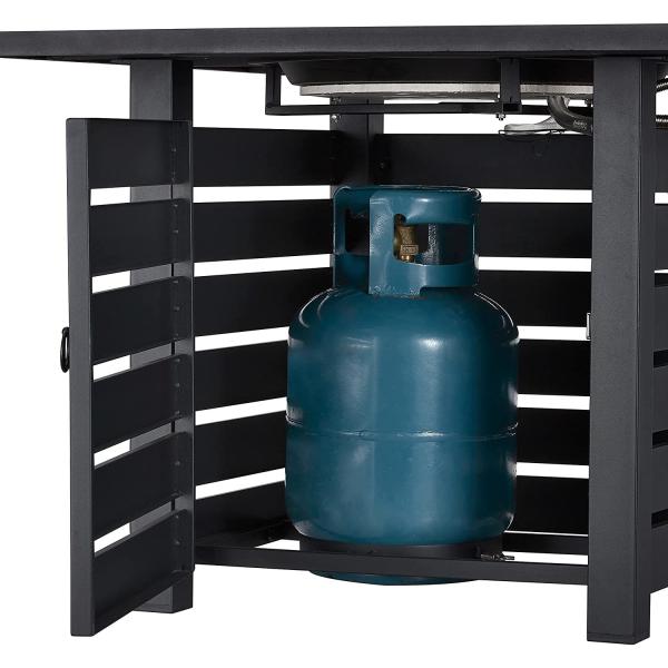 32 Inch Square 40000 Btu Propane Gas Fire Pit Self Ignition For Patio Balcony