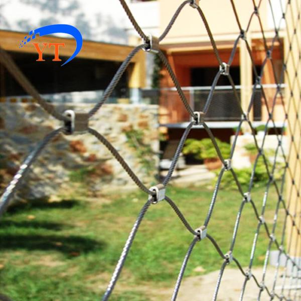 YT Stainless Steel Wire Rope Mesh Ferruled Type / Knotted Type For Green Plants