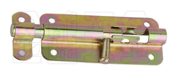 Brass Plated Iron Tower Bolt Lock With Pin 100mm 118mm Size OEM / ODM Available