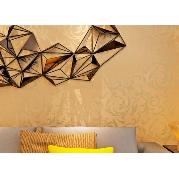 Съемные европейские обои типа с роскошной золотистой картиной листьев