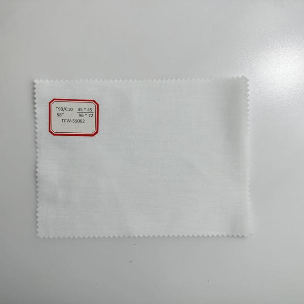 90/10 TC Pocket Fabric Luggage Lining 96X72 Bleached Dyed Fabric Custom