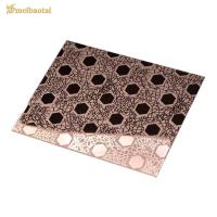 0.95 mm de espesor elevador de acero inoxidable hoja de oro rosa pulido acabado grabado