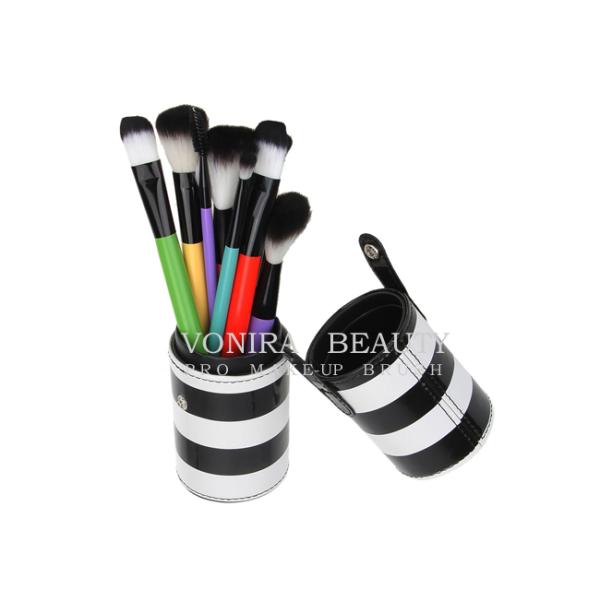 Leather Holder Makeup Brush Bag Travel Jar Cup / Makeup Travel Case