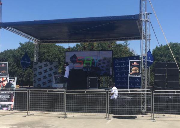 SMD3535 Outdoor P10 Full Color Waterproof Rental LED Display Screen, Cabinet Size: 640x640mm