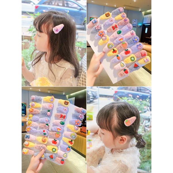 kids plush hair clip Hair accessories Baby cute hair bb hair clip Girl princess hair accessories