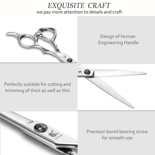 Customized Logo Hair Salon Shears , Antique Stainless Steel Barber Scissors