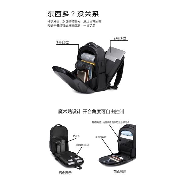 NEW BUSINESS BACKPACK DAILY COMMUTER BACKPACK MEN'S LARGE CAPACITY SHOCK-ABSORBING WATERPROOF SCHOOLBAG LAPTOP BAG