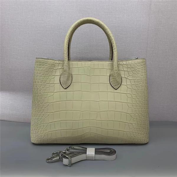 Authentic Crocodile Belly Skin Women Totes Purse Female Handbag Genuine Alligator Leather OL Lady Large Shoulder Bag