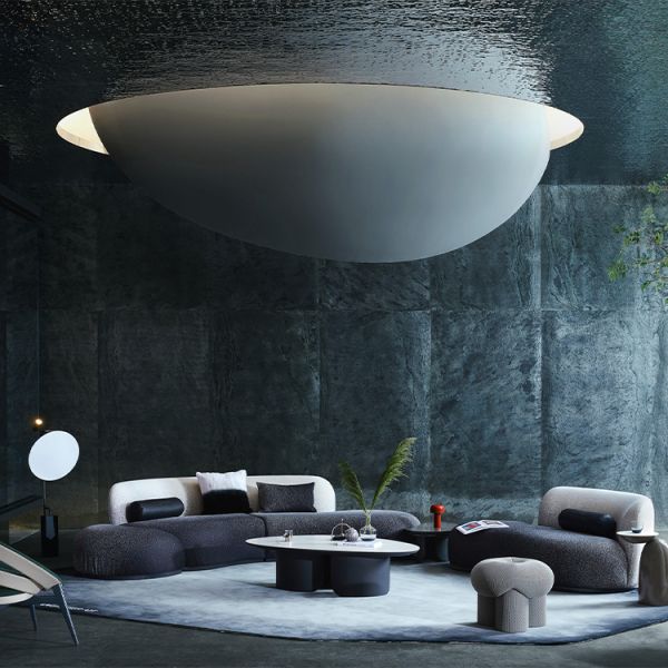 Gradient Fabric Arc-shaped Sofa, Living Room Hotel Designer Furniture, Modern and Simple Combination Modular Sofa,Source Factory