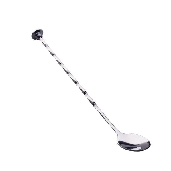 28 cm long stainless steel screw handle mixing spoon Cocktail bartender tools