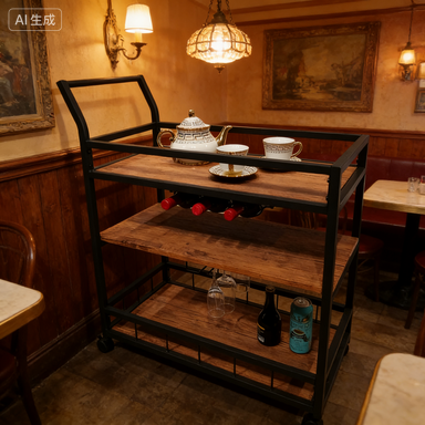 Multifunctional European Mobile Snack Cart - Night Market Trolley for Milk Tea and Coffee