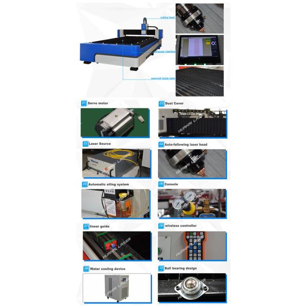 500W Fiber Laser Cutting Machine For Metal Tube / Plate Good Precision