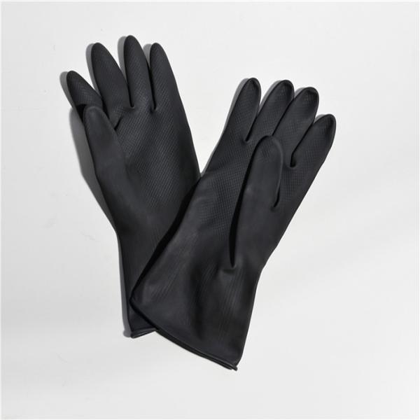 Tear Resistant Heavy Duty Long Rubber Gloves , Rubber Safety Gloves