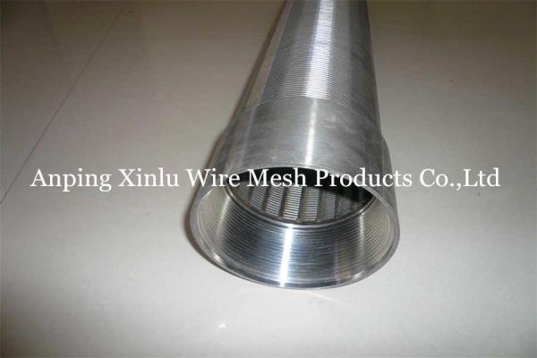 Wire Wrapped Continuous Slot Screen For Deep Well Drilling Ss Material