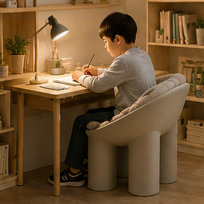 Elephant Leg Kids Chair – Size L (5-8 Years), 7 Colors, PE Big Kid Stool for Home & Sensory Rooms