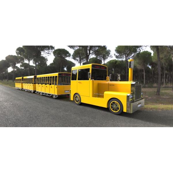 Поезд мест силы 62 бензина мини Trackless 76 KW расклассифицировал одобренный CE силы