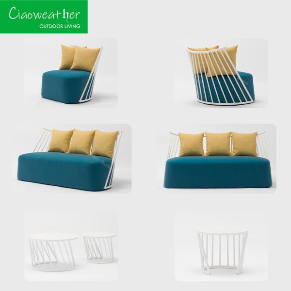 Patio Furniture Modern Design Aluminum Garden Sofa Set Patio Villa Sofa Outdoor Balcony Furniture
