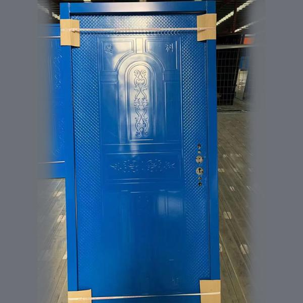 Deadbolt Heavy Steel Security Doors With Low Threshold Accessibility And Stained Finish
