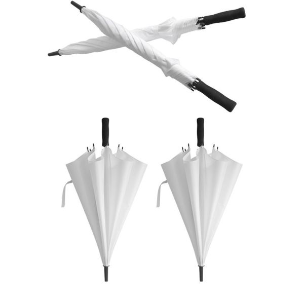 Diy White Polyester Sublimation Umbrella Blanks Custom Printing Umbrellas With Logo