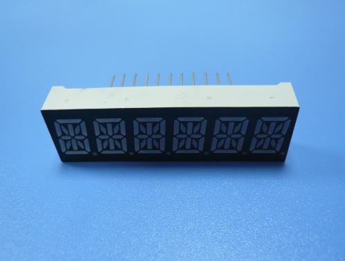 Custom super green 0.39inch 6 digit 14 segment led display for instrument panel
