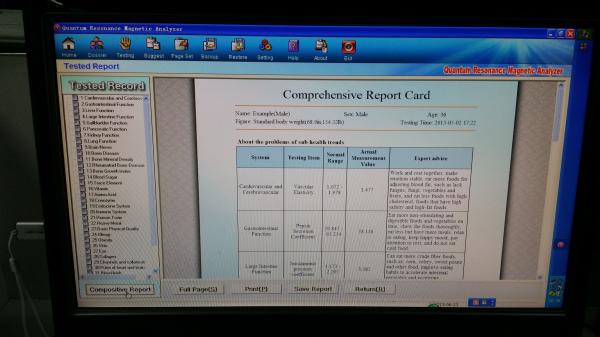 41 testing reports bioresonance quantum health test machine QMR 918