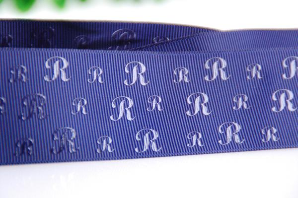 25 MM Raised Logo Printed Satin Ribbon For Birthday Gifts Packaging Decoration