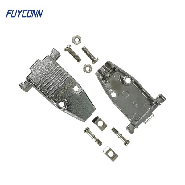 Metal superior Backshell da entrada do conector SECUNDÁRIO reto da poeira 9pin 15pin 25pin 37pin 50pin D
