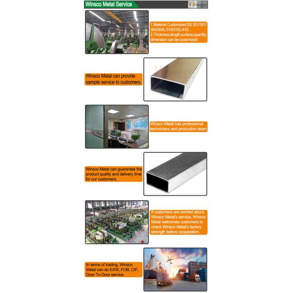 Decorativo TUBO BRILLANTE RETANGULAR LUSTROU 600 C-304 X tubulação lisa de aço inoxidável de Inox de 6 METROS