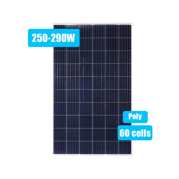 250 Вт до 290 Вт Поликристаллический кремниевый солнечный панель IP65 Солнечная энергия Солнечные панели