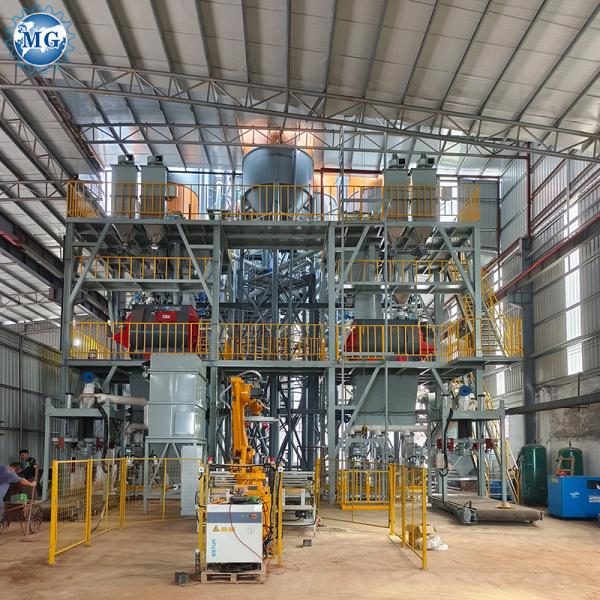 Dry Mix Powder Mortar Mixing Plant Wall Putty Skim Coat Sand Cement Mixer Tile Adhesive Making Machine