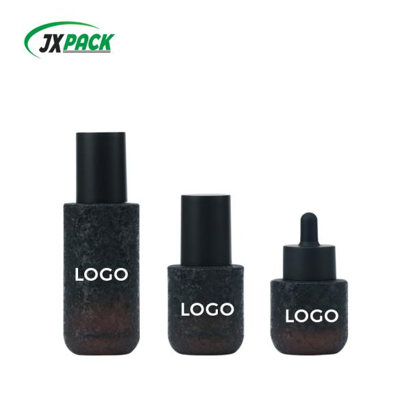 Customizable Frosted Glass Cosmetic Bottle - Leak-Proof & Durable