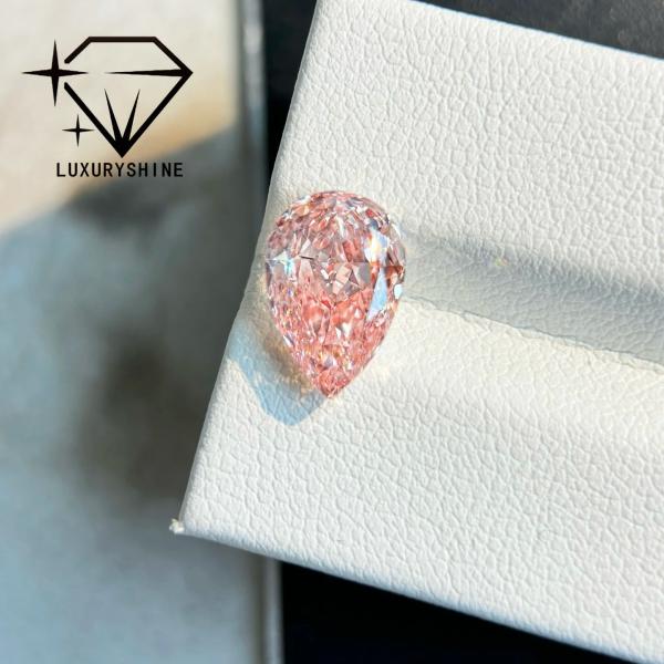 LuxuryShine 1-15CT Fancy pink Pear cut Lab Grown Diamond VVS-VS Loose Diamonds & Wedding Jewelry & Customized jewelry 