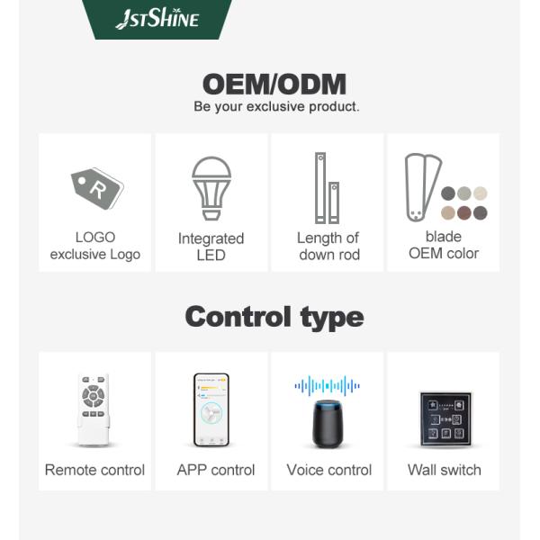 Ventilador de teto com motor reversível com controle remoto e lâminas brancas de MDF