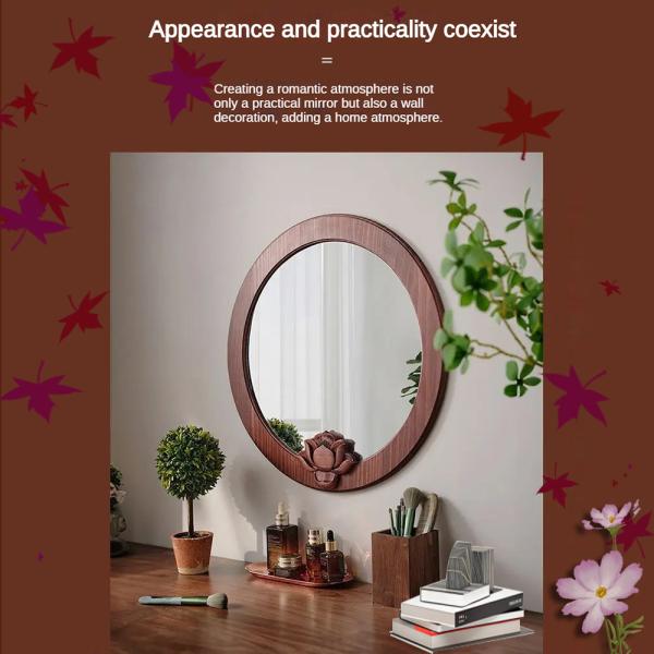 Деревянное зеркало для гостиной в стиле современного дизайна