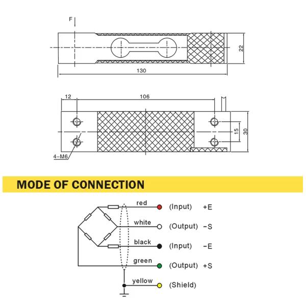 A601 Cellule de charge du capteur de pesage de 0,5 à 30 t