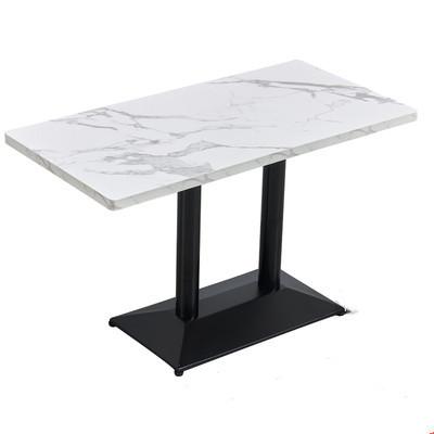 Luxury Rectangular Marble Dining Table And 4 Chairs Bistro Rock Board 40mm