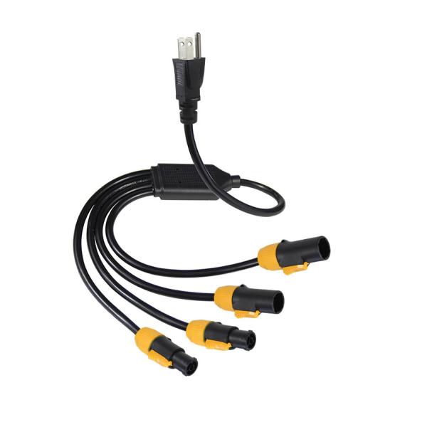 NEMA 5-15P para True1 Female 4-Way PowerCON Splitter Cable 1,8m