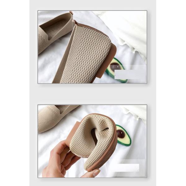 Wholesale Solid Color Thin Section Breathable Flat Shoes Women's New Soft Sole Woven Shoes