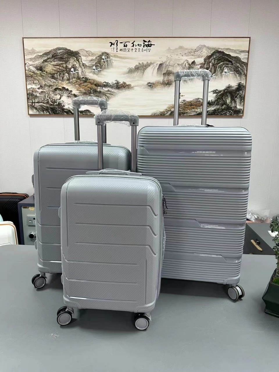 Unisex Large Ultra-Durable Resilience Carry-On Luggage Sets High Reliability Spinner Explosion-Proof Zipper PP Material PP