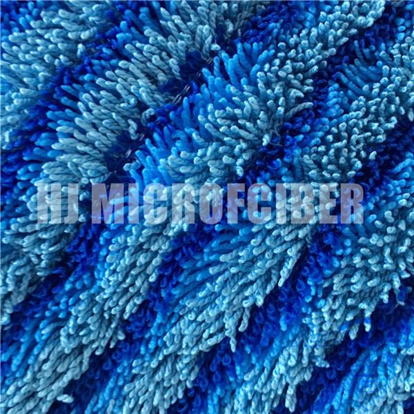 Household Microfiber Wet Mop Pads square blue stripe twist hard silk wet flat cleaning mop pad
