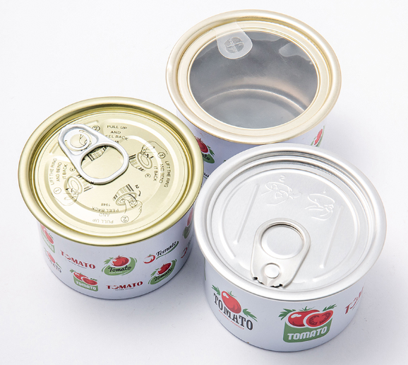 Envases de metal con tapa abierta completa Envases redondos de estaño personalizados EOE