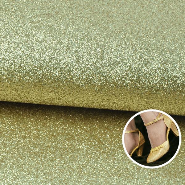 3D Chunky Glitter Leather PU Glitter Fabric For Upper Shoes In Roll