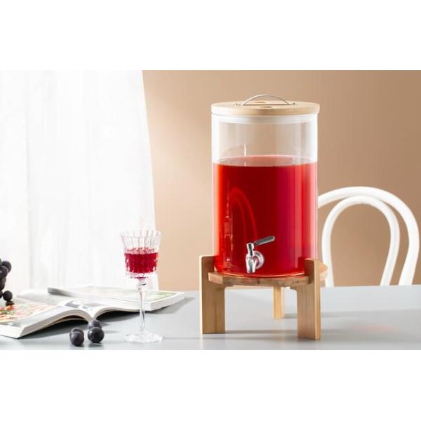 Party 8L 2 Gallon Drink Dispenser Borosilicate Glass Beverage Dispenser With Stand