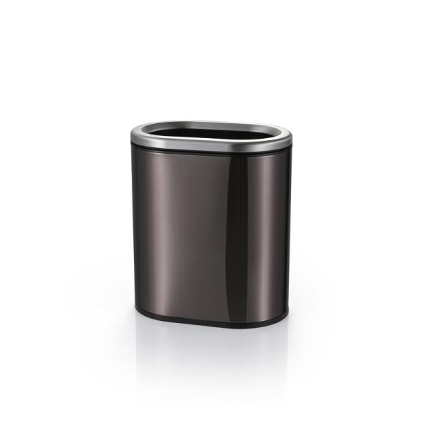Rustproof 12L Open Top Stainless Steel Trash Can