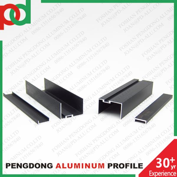 5.8M Length Wooden Grain Colour Aluminium Profiles For Sliding Closet Wardrobe Furniture Manufactured By Professional