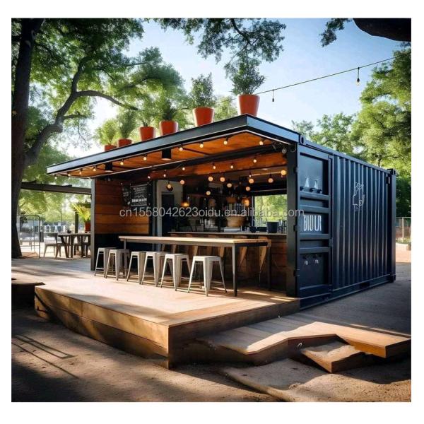 Jardines de aleación de aluminio 20ft40ft 2 dormitorio Contenedor Puerta de vidrio Prefabricado Contenedor de vida Casa de hogar Estudio para estudio