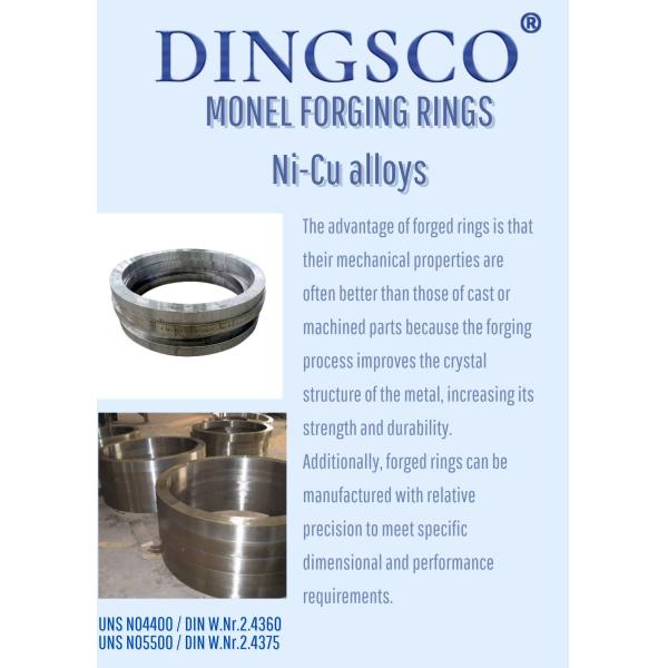 Monel 400 K500 Центробежные кованые кольца высокотемпературная кованая сталь